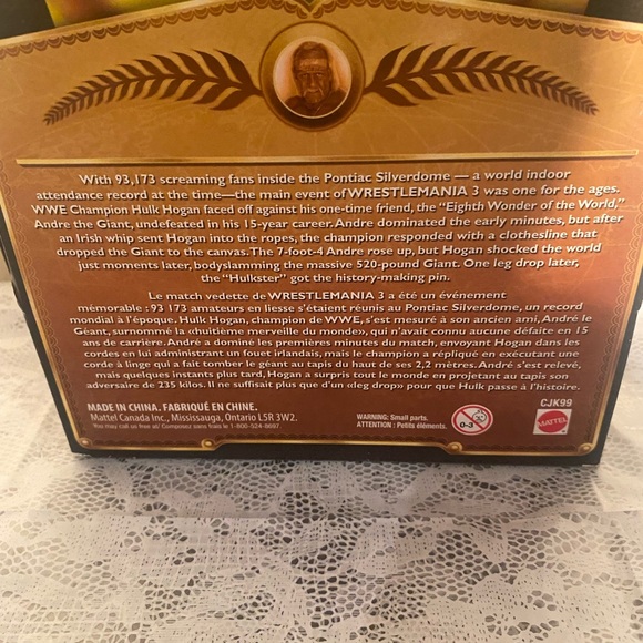 CIB WWE Mattel Defining Moments Hulk Hogan Wrestlemania III - Picture 8 of 10